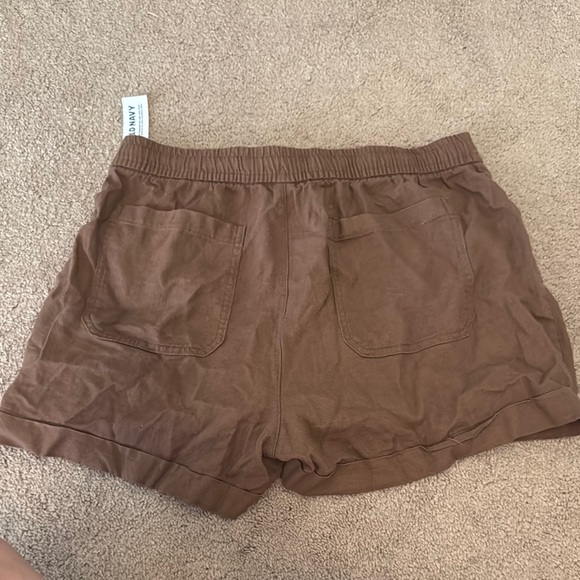 Brown linen blend shorts - Picture 2 of 5